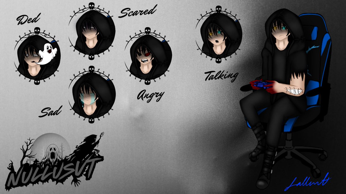 NullusVT's tweet image. Time for an official intro. I am Nullus, the thing you think you saw in the dark vtuber. I haunt your nightmares until you become aware of me enough for me to manifest in real life.  I am a PNGtuber,  who does a lot of horror. Come check me out on twitch sometime. #Vtuber
