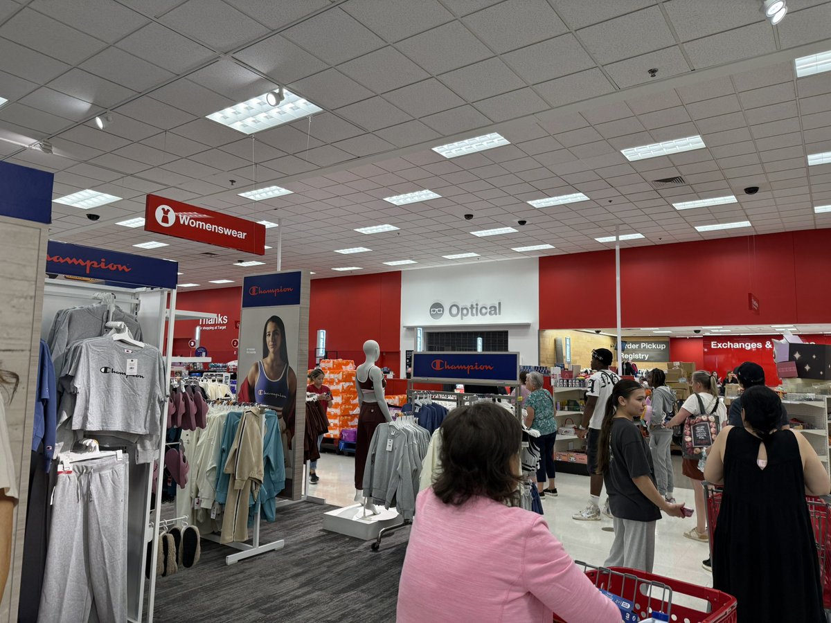 Checking out at Target is an issue.  Makes me want to put my things back and get them from the supermarket.  $TGT <a href="/JeffMacke/">Jeff Macke</a>