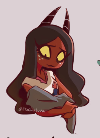ItsGirluva's tweet photo. Moxxie��s life before IMP, I guess. 

I kinda like to think he had a different style back in his mafia days.  

Not much else to add for now 😅💦

#HelluvaBossFanart  #moxxie https://t.co/7XCXnAGGg4