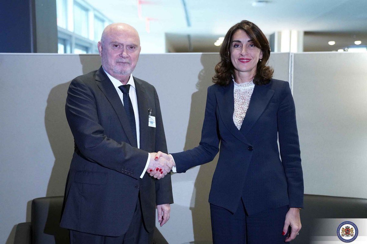 MakaB__'s tweet image. Always good to meet @OSCESecGen Feridun Sinirlioğlu. This week in New York, we discussed 🇬🇪-OSCE cooperation, regional security, the situation in the occupied regions &amp;amp; the upcoming local elections. Grateful for the OSCE’s continued support for 🇬🇪’s peace and stability efforts.