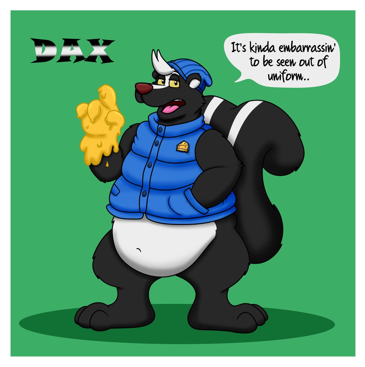 DatBlueYoshi's tweet image. Dax shows his natural self just this once for Skunktember