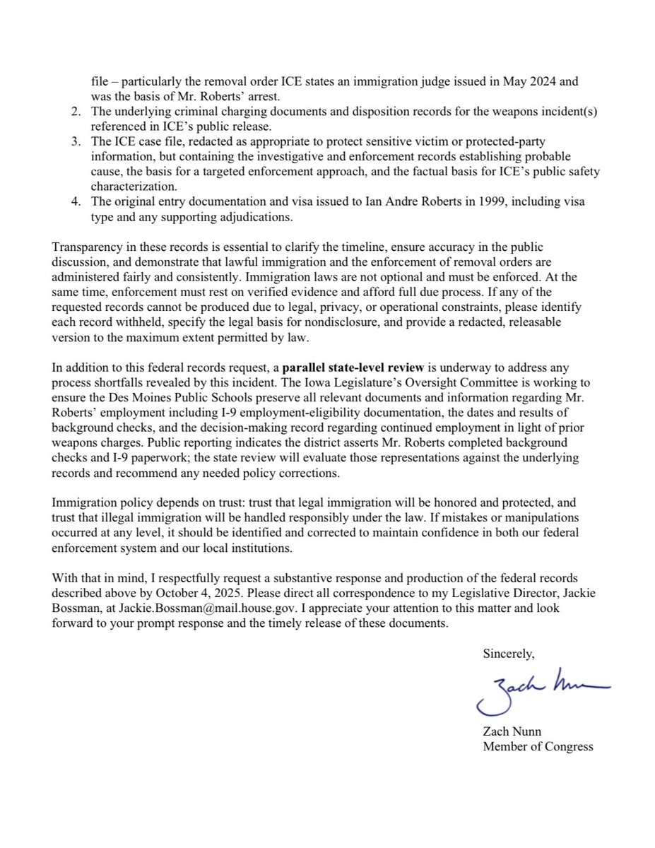 Congressman Zach Nunn tweet media