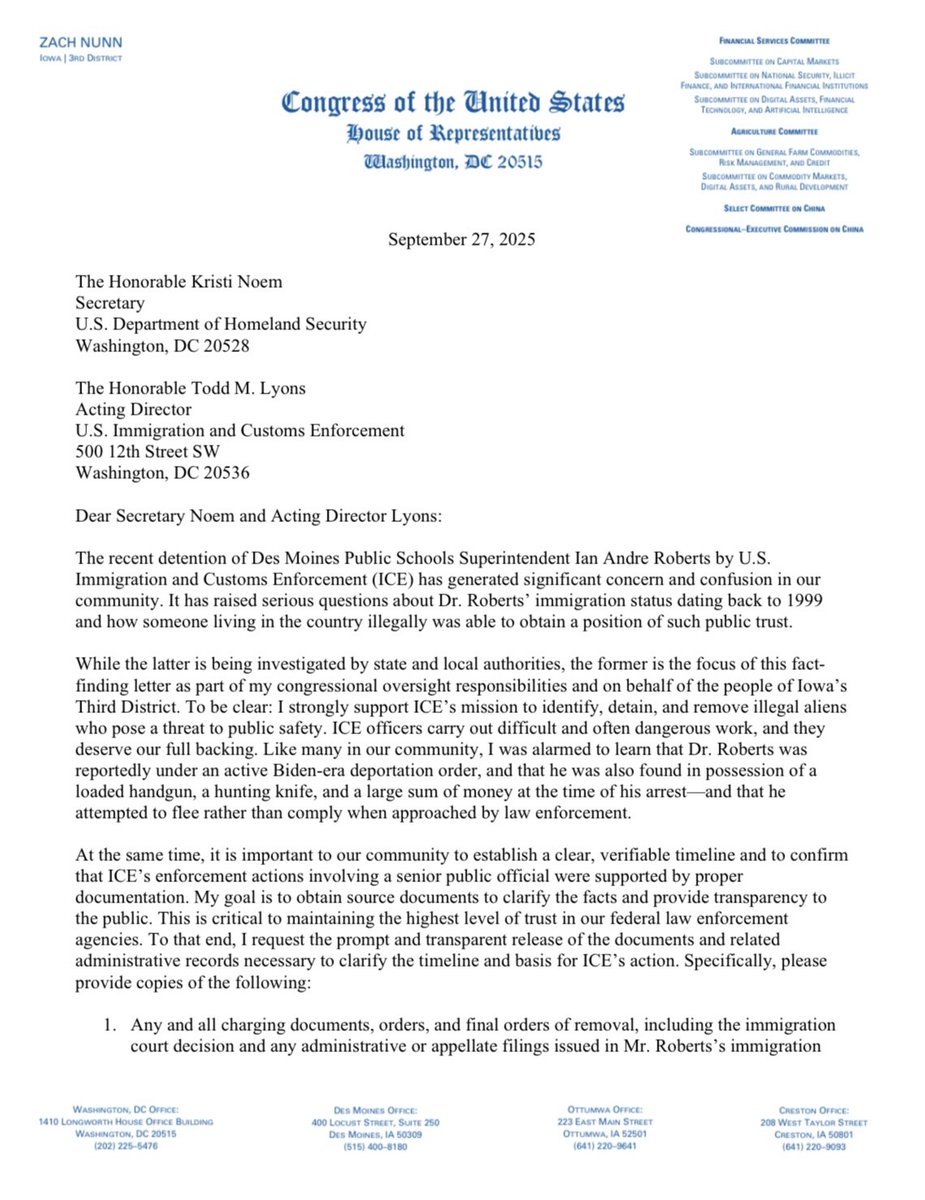 Congressman Zach Nunn tweet media