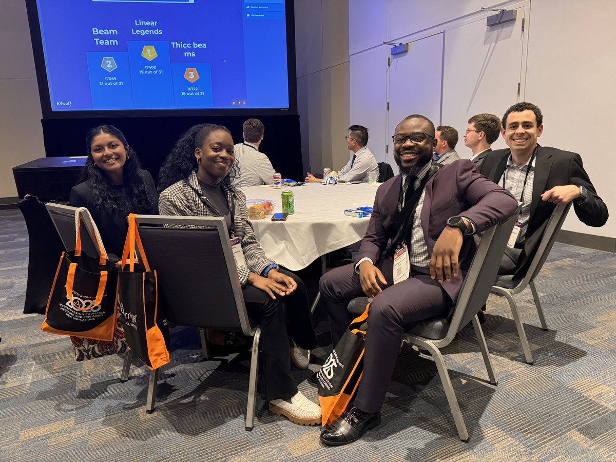 zohaib_sherwani's tweet image. Our @RutgersCancer RadOnc M4’s went up against residents at the @ARRO_org bowl and took 5th place. It’s so great to see them representing our department at the national level. 🥳👀🚨‼️

@charvis00 Charvi Shah
Ludvinna Bazile
Rocheny Noziere
Marco Santos Teles