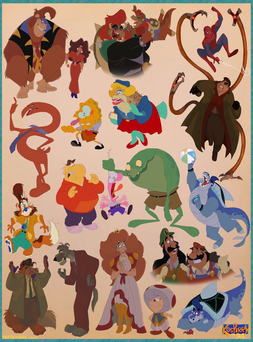 September sketches! ✏️⭐️
Most of it being Mario-related stuff this month, of course as it was the 40th anniversary! :D