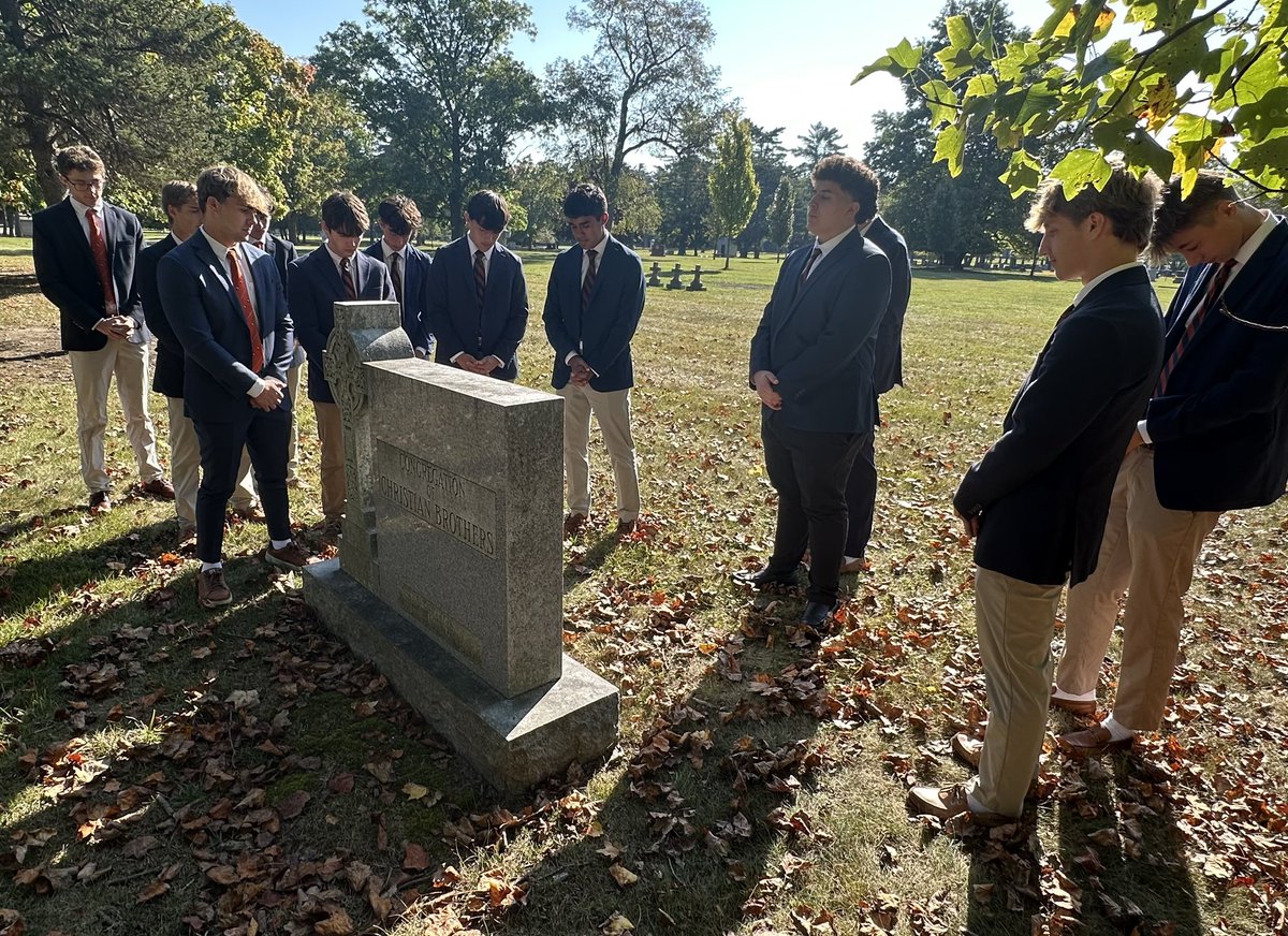 Soccer Team &amp; Human Rights Club helped take Mrs. Katherine to her final resting place as members of the St. Joseph of Arimathea Society. Arnold led us in prayer for Katherine &amp; our Edmund Rice Christian Brothers buried there. Live, Jesus, in our Hearts, Forever! <a href="/BroRiceWarriors/">Brother Rice HS</a>