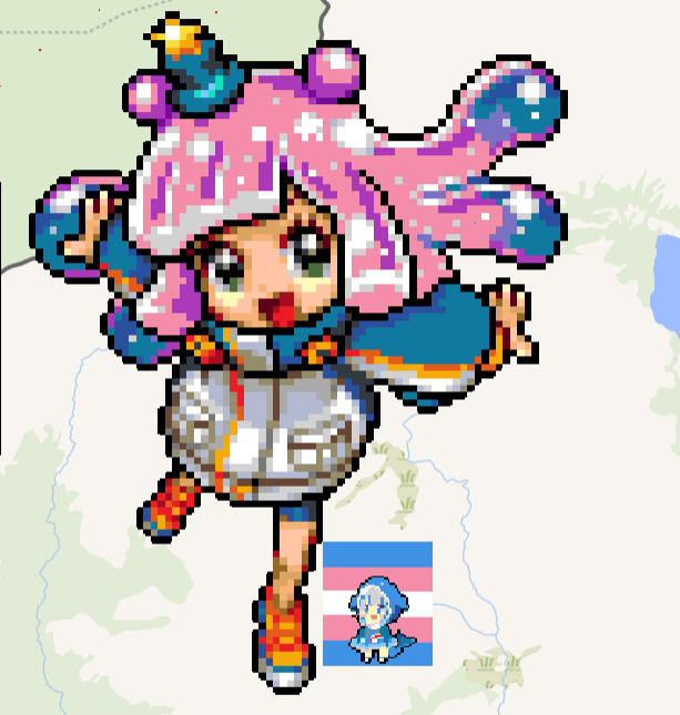 El_Yoak's tweet photo. ¡Terminada Puniru en Wplace!

Gracias a la ayuda de @Lilithconlde y @MATI_03x pudimos hacer esta Puniru gigante en la frontera de Chile y Argentina. Quedó chistosa 🩷

#Puniru #ぷにかわ #ぷにるはかわいいスライム https://t.co/8crGNoLREb