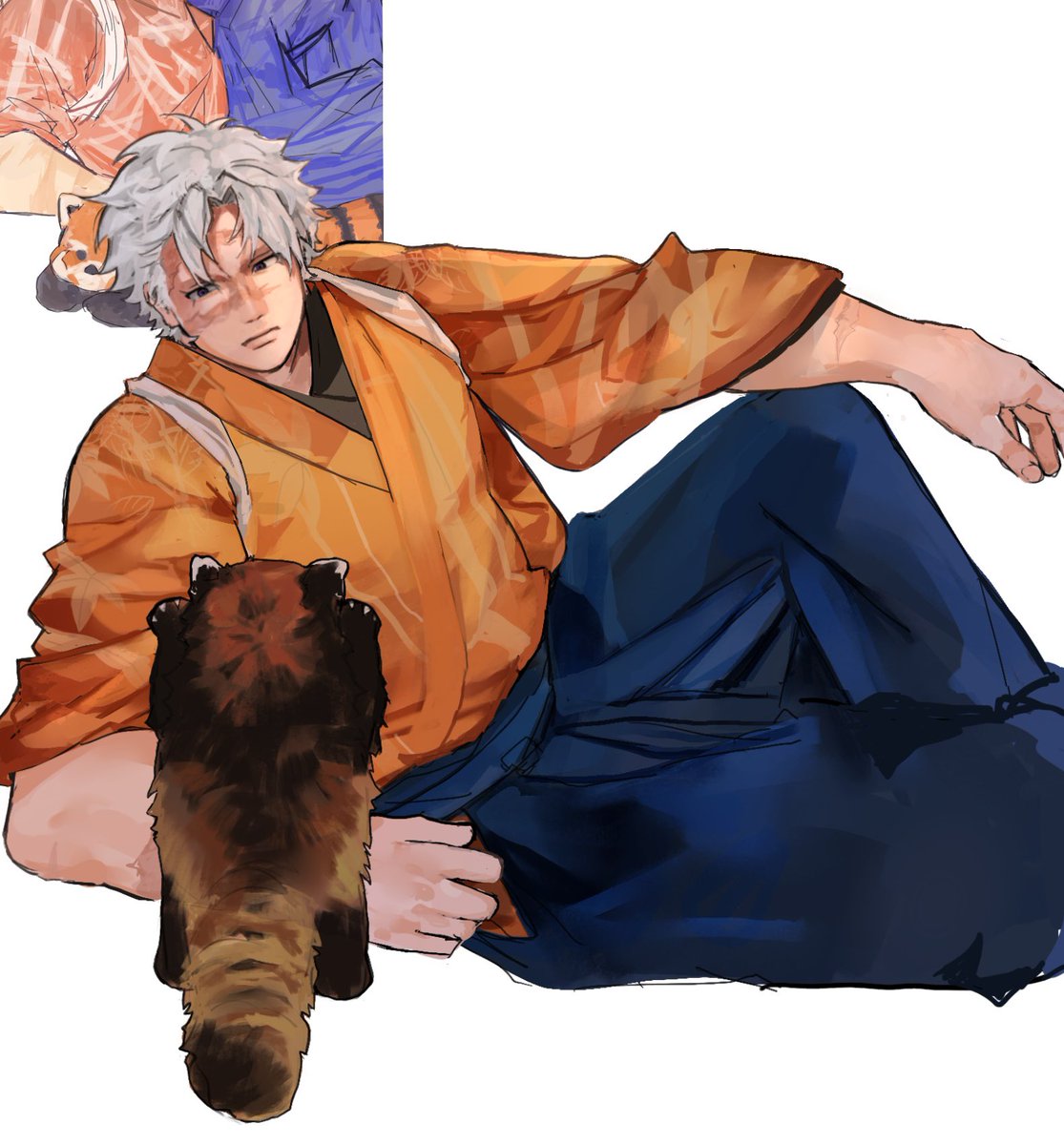 sumcca's tweet image. I redrew him 😼 #kny