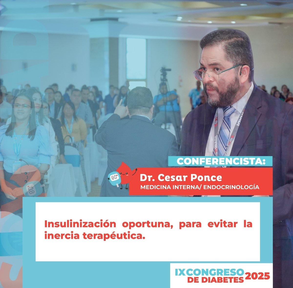 Cuando el INADI dice Congreso Nacional, el Dr. Cesar Ponce dice presente, gracias Doctor por su tiempo y por compartir sus conocimientos en el IX Congreso Nacional de Diabetes.
