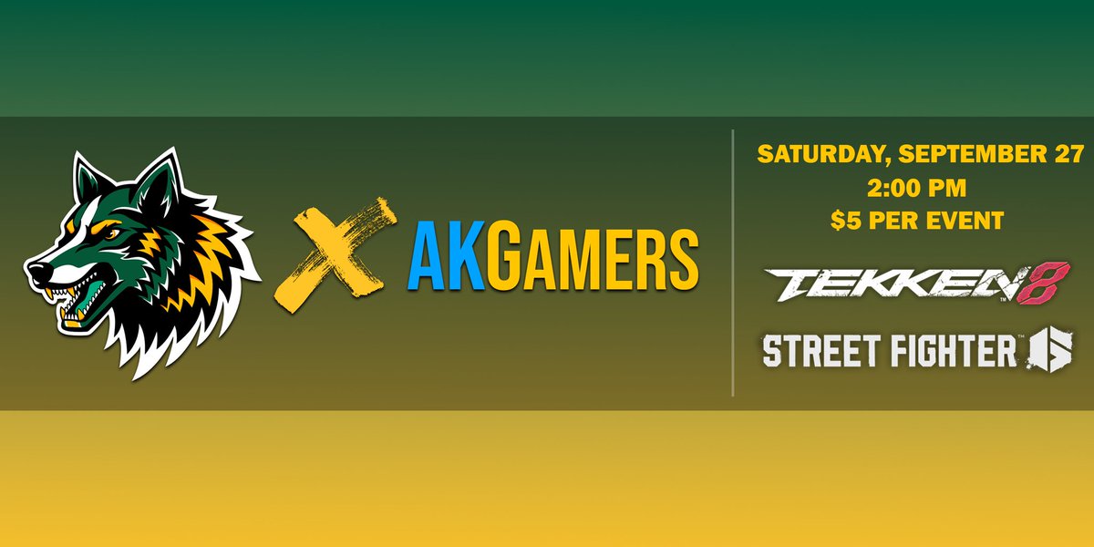 We're teaming up with <a href="/UAAEsports/">UAA Esports</a> today at 2. Come through to the UAA Esports Lounge for some Streets and Tekken.