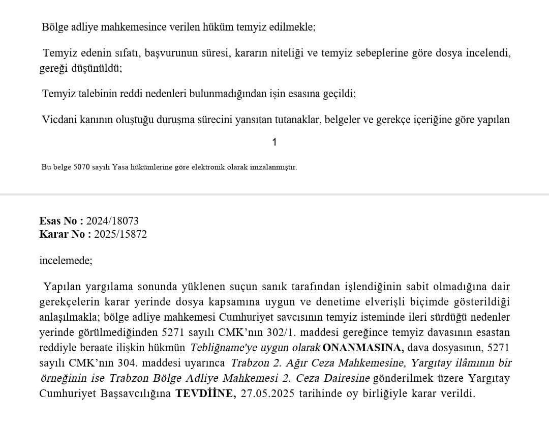 BYLOCK (USER ID, KULLANICI ADI, ŞİFRE) İDDİASINA İLİŞKİN AĞIR CEZA MAHKEMESİ TARAFINDAN VERİLEN BERAAT KARARININ YARGITAY 3. CEZA DAİRESİNCE ONANMASI KARARINDAN

Savunma dilekçesi yazdığım dosyada, sanık hakkında örgüt üyeliği suçlamasından TRABZON 2. AĞIR CEZA MAHKEMESİ