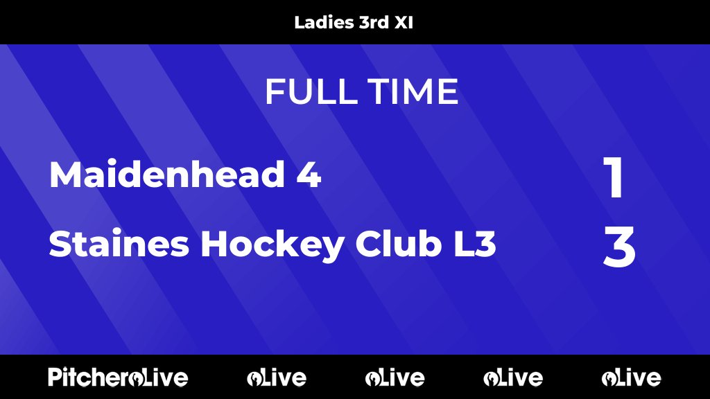 FULL TIME: Maidenhead 4 1 - 3 Staines Hockey Club L3
#MAISTA #Pitchero
staineshockeyclub.com/teams/228653/m…