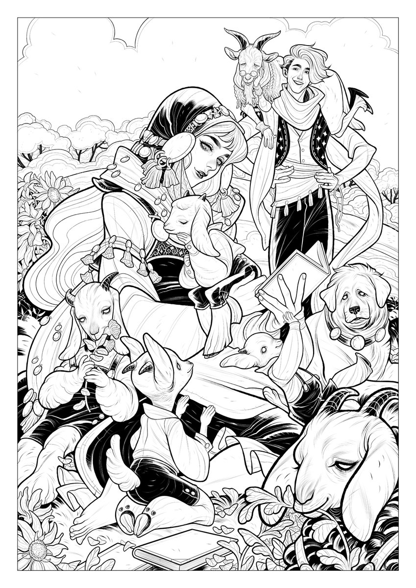 Elizabeth Torque (@torquetweet) on Twitter photo "Fairy tales for the goats"~ :)
This is just for practice. Practicing the hands, the interaction between characters, inprove the inking, etc... There's always room for improvement. I love these kinds of drawings that take their time and slowly evolve—they're so therapeutic. "Fairy tales for the goats"~ :)
This is just for practice. Practicing the hands, the interaction between characters, inprove the inking, etc... There's always room for improvement. I love these kinds of drawings that take their time and slowly evolve—they're so therapeutic.