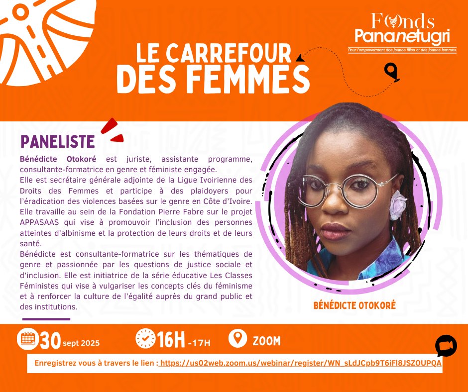 𝐋𝐞 𝐂𝐚𝐫𝐫𝐞𝐟𝐨𝐮𝐫 𝐝𝐞𝐬 𝐅𝐞𝐦𝐦𝐞𝐬 𝐚𝐜𝐜𝐮𝐞𝐢𝐥𝐥𝐞 𝐁𝐞́𝐧𝐞́𝐝𝐢𝐜𝐭𝐞 𝐎𝐭𝐨𝐤𝐨𝐫𝐞́ ! 
🎤 Retrouvez-la au Carrefour des Femmes, un espace de dialogue et de partage pour renforcer le leadership féminin.
🔗 Inscrivez-vous ici : lnkd.in/ekDJMaDM
