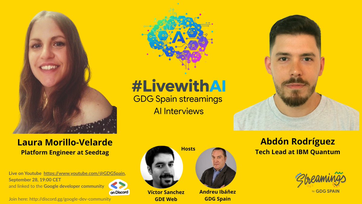 Laura_Morillo's tweet photo. Mañana estaremos online hablando con ⁦@andreuibanez⁩ Abdón Rodríguez y Víctor Sánchez sobre el uso de IA en nuestro dIA a dIA 🤣cc/ ⁦@GDG_ES⁩ https://t.co/RaKeGoOAKW