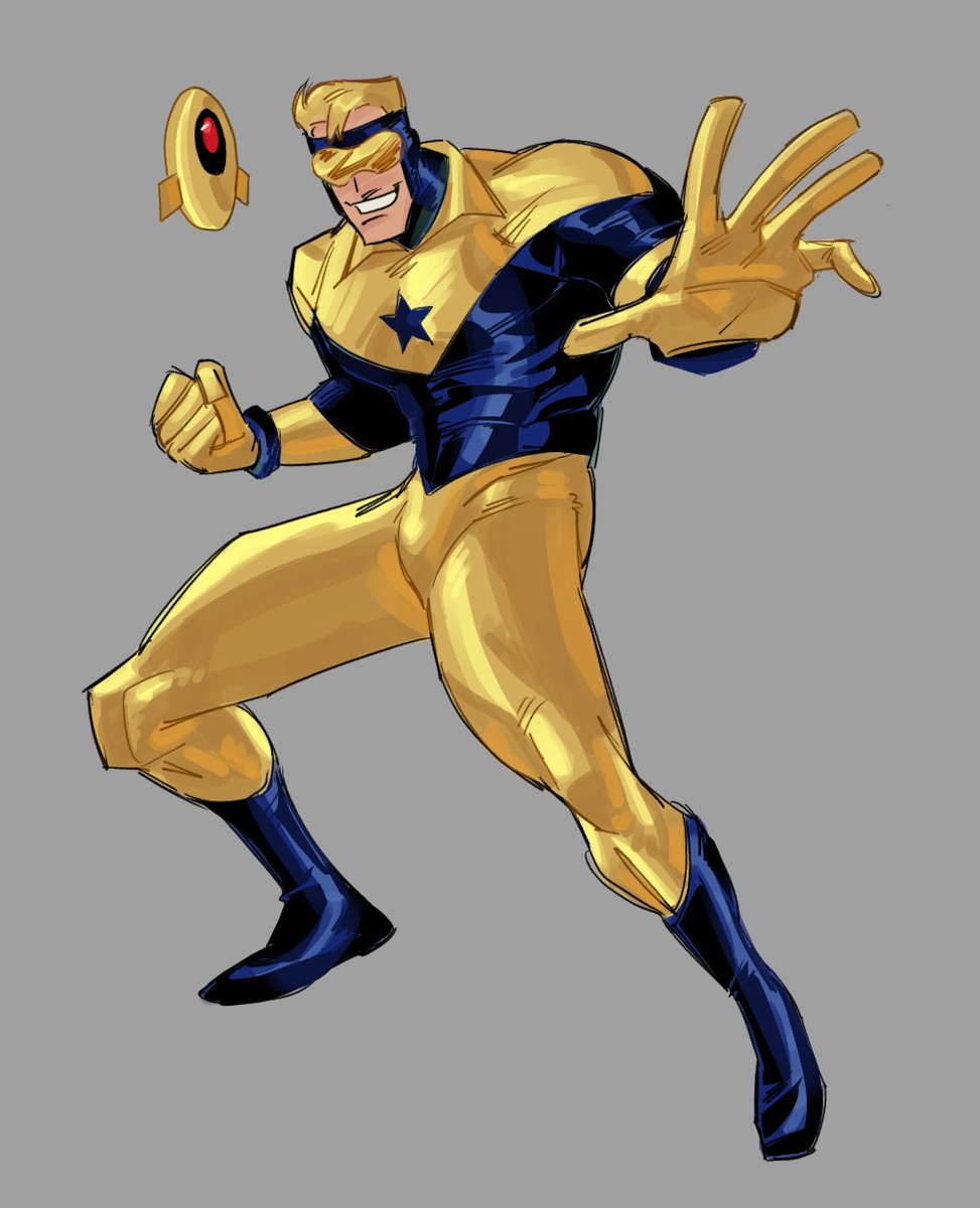 hypogean_gaol_'s tweet image. plastic man and booster gold :J