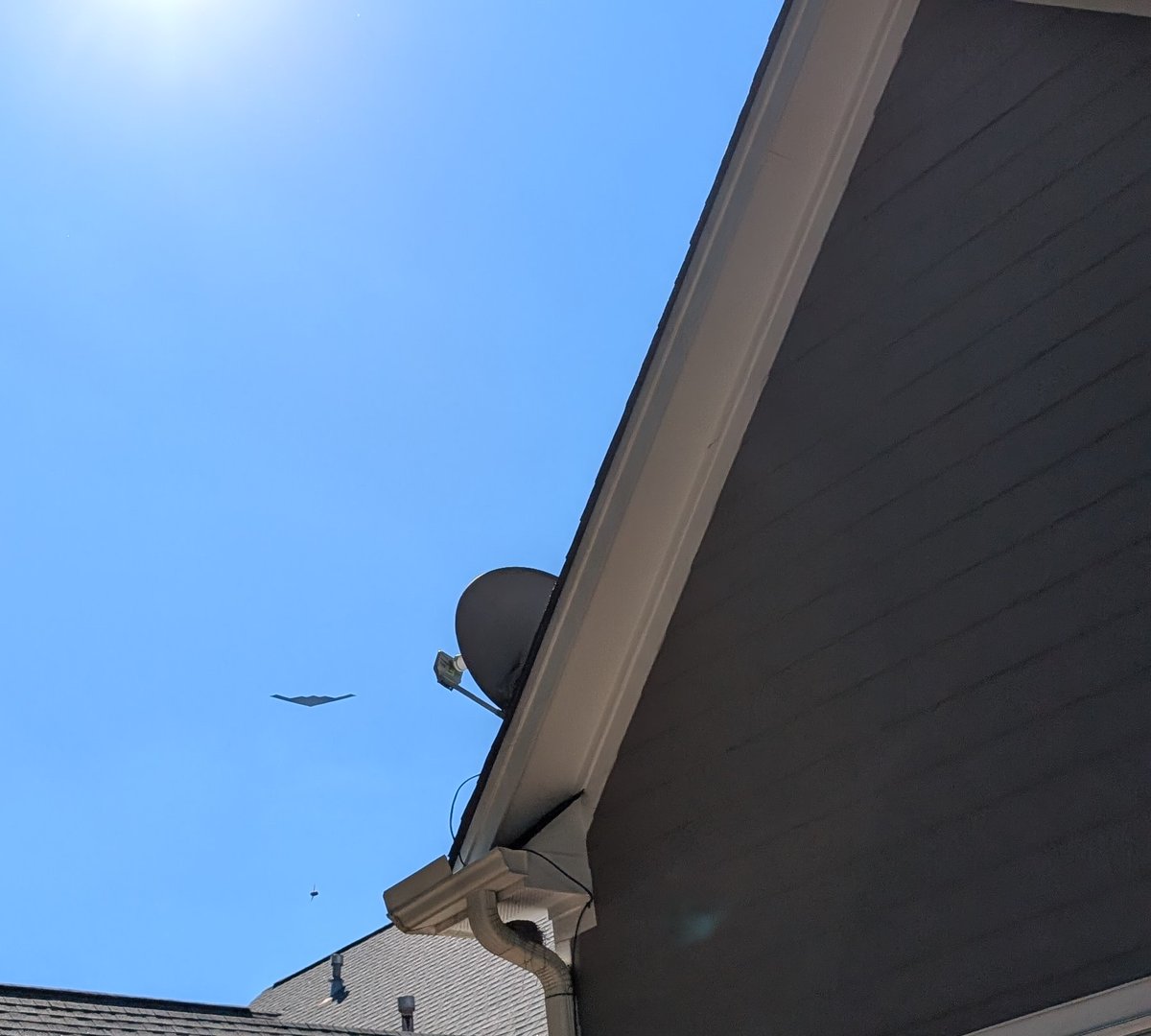 Not every day a B2 bomber flies right over your house.  <a href="/OleMissFB/">Ole Miss Football</a>  #HottyToddy