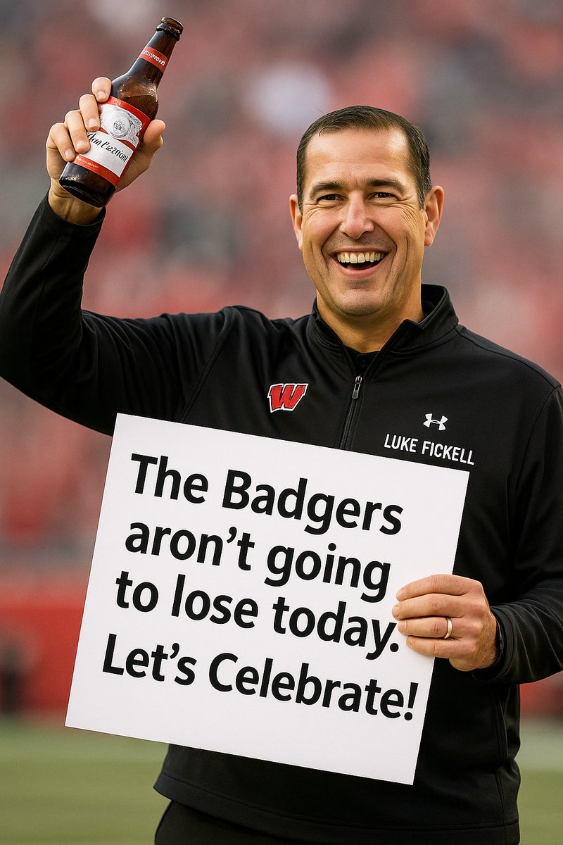 NFLGenManager's tweet photo. It’s celebration time @BadgerFootball !
We’re not going to lose today!!!
@TheESPNFootball @CollegeGameDay @PatMcAfeeShow #Badgers #Wisconsin #football #Celebration https://t.co/43E1rhYxVz