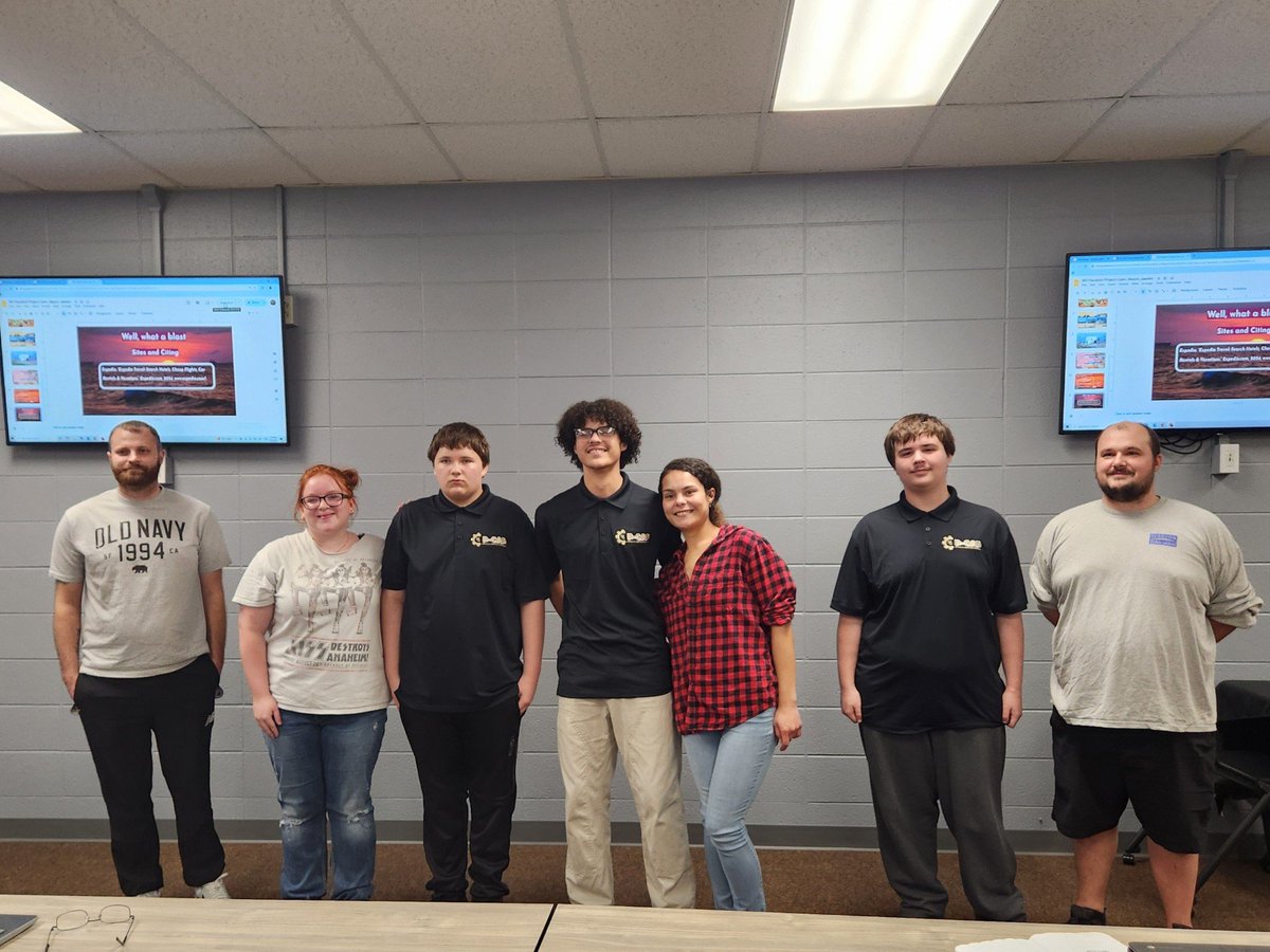 Three scholars from our new P-CAP program recently presented their first project to the school board. They did a great job of presenting and answering questions. Great job to (from left to right in the photo with their families) Mason Ronk, Liam Weaver, &amp; Jaeden Parrish. #WeAreMG