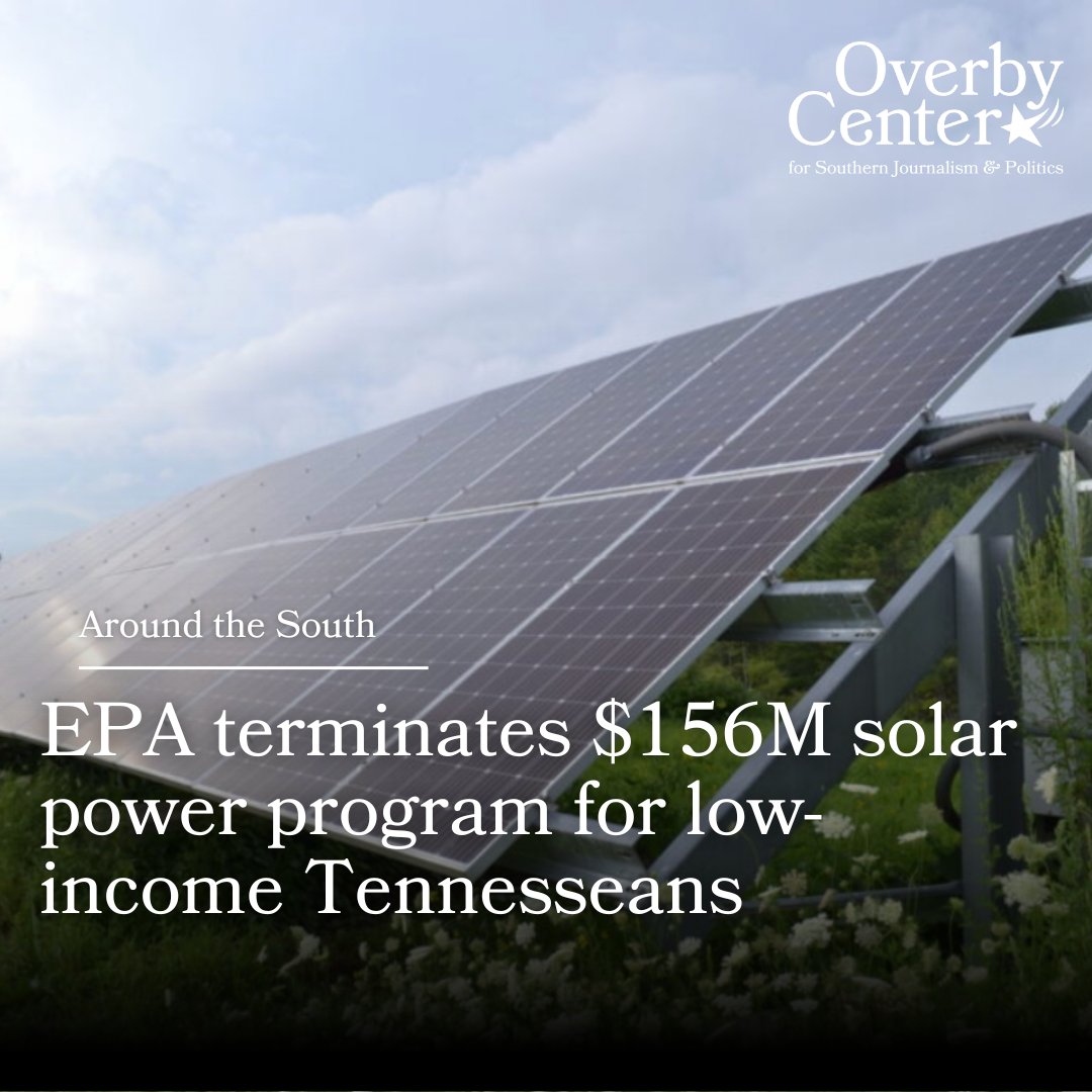 By Cassandra Stephenson for Tennessee Lookout

A federally funded program that would have provided $156 million to low-income Tennessee families for solar panel installation has been terminated, the Tennessee Department of Environment and Conservation announced last Friday.