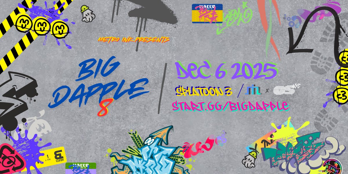 🎉 NYC Splatoon has a new home in Chinatown! 🎉

Big Dapple 8
📅 Saturday, Dec 6, 2025
📍 <a href="/OS_NewYorkCity/">OS NYC</a> 
⏰ Doors 11AM | Event 12PM
📺 Broadcast: @GenGame
🎮 Registration: start.gg/bigdapple
💬 Join the community: discord.gg/X5SWeJtX7h