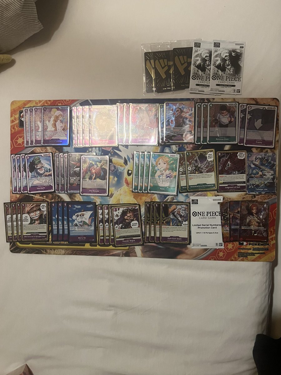 Top 8 at Zagreb. Close to back to back wins. 3rd serial at least and met great people.
R1 Bonney ✅
R2 Lucci  ❌
R3 Yamato  ✅🎲
R4 Bonney ✅🎲
R5 Green Zoro ✅ 🎲
R6Green Zoro  ✅ 🎲
R7Rayleigh ✅ 
R8Rayleigh ❌ 🎲 <a href="/SkipTCG/">Jan “Skip” Birkemeyer</a> 
15th Swiss
Top16 Green Zoro 2-0 ✅ 
Top8 Lucci 0-2 ❌