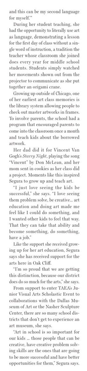 Rosemont Lower (@rosemontlower) on Twitter photo We are incredibly proud of our very own Mrs. Segura for being featured in <a href="/Advocate_OC/">Oak Cliff Advocate</a> representing <a href="/dallasschools/">Dallas ISD</a> award winning art program. #BisonProud #Region4SayNoMore <a href="/MARCOABARKER/">Marco Barker</a> <a href="/SHussainDISD/">Salem Hussain</a> We are incredibly proud of our very own Mrs. Segura for being featured in <a href="/Advocate_OC/">Oak Cliff Advocate</a> representing <a href="/dallasschools/">Dallas ISD</a> award winning art program. #BisonProud #Region4SayNoMore <a href="/MARCOABARKER/">Marco Barker</a> <a href="/SHussainDISD/">Salem Hussain</a>