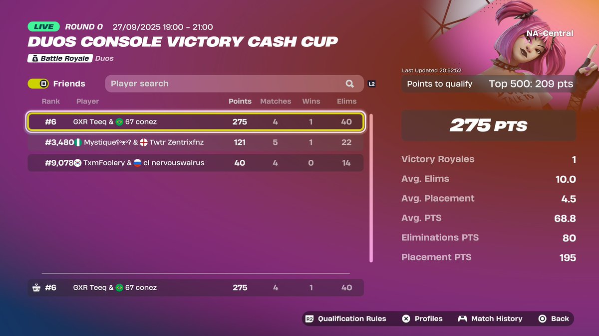 script7kk's tweet image. early qual 

@conezuk