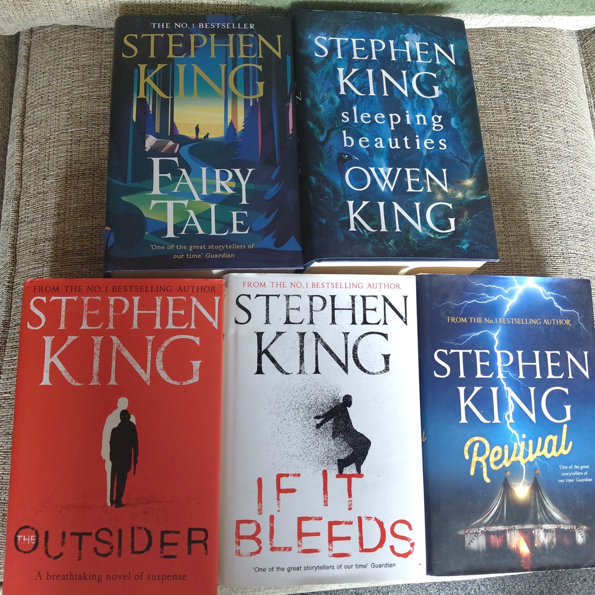 Saw these hardbacks in the Dumfries <a href="/oxfamgb/">Oxfam</a> shop yesterday &amp; couldn't resist, in good nick &amp; a good buy to a good cause for £24.95. Remember reading a couple ages ago but a great thing about <a href="/StephenKing/">Stephen King</a> books is they always welcome me back in like an old pal. Great storyteller.
