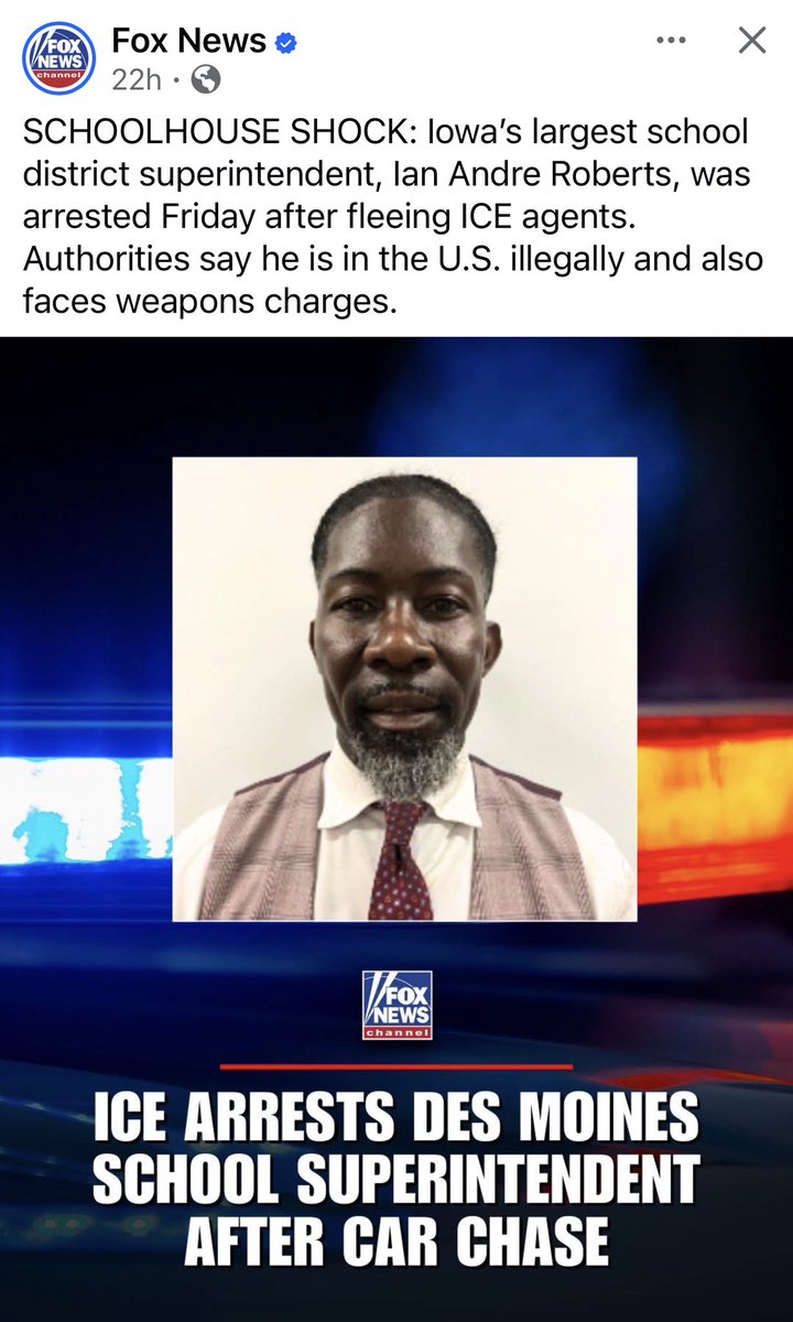 Now how the F was he able to become a superintendent of a large school district being here illegally?  Makes me wonder how many predators are teaching our kids