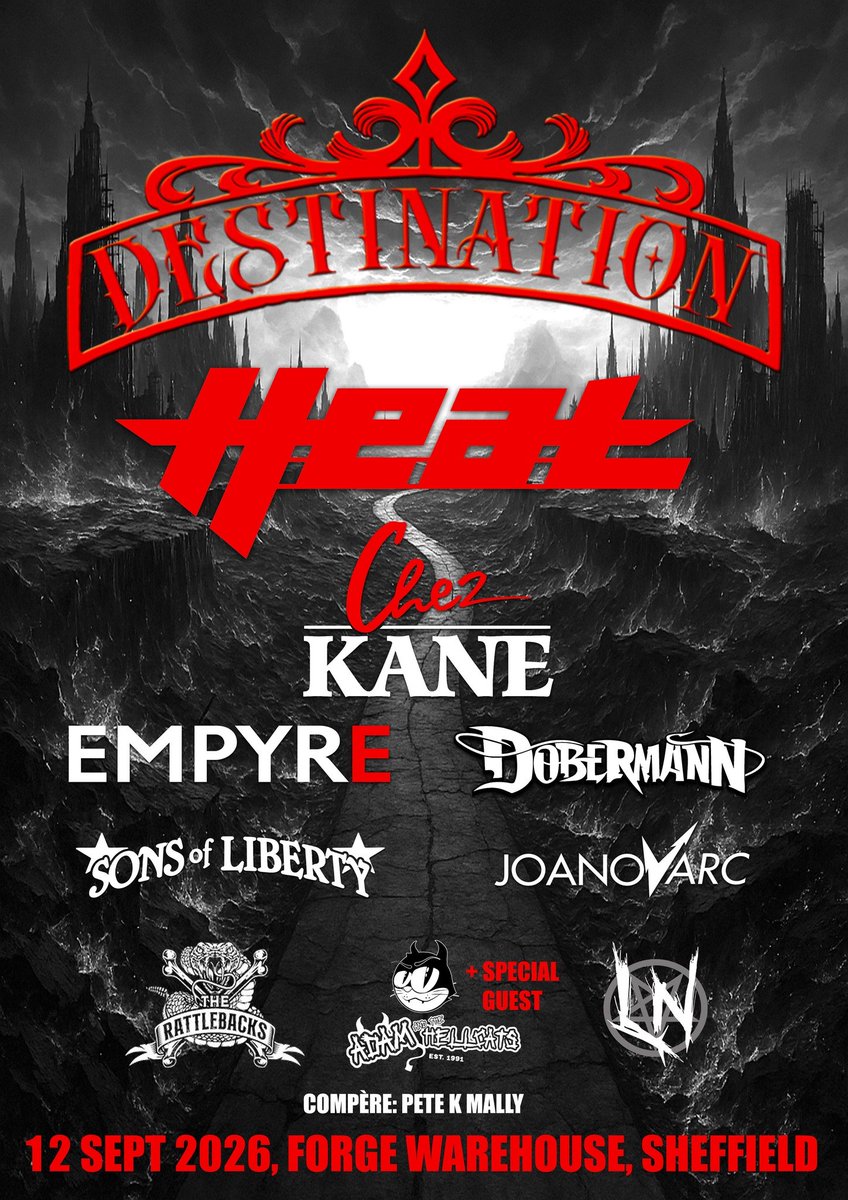 We are very excited to announce the Destination 2026 headliner.
The awesome Swedish rockers H.E.A.T will be closing the day with classic melodic rock played with energy and showmanship. If you've never seen them live you're in for a real treat.
Tickets - rockinthebowl.co.uk/shop/