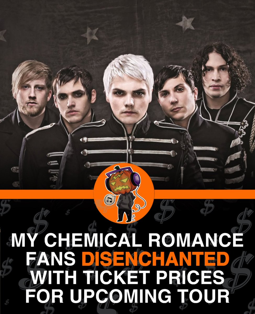 My Chemical Romance fans are sharing their discontent online with ticket prices for the upcoming The Black Parade tour. 

Prices range from the hundreds, into the thousand dollar range depending on seating location.