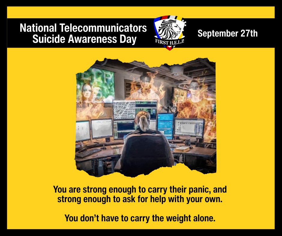 1sthelporg's tweet image. Today is National Telecommunicators Suicide Awareness Day.

Please report suicides to ow.ly/1YsV50X1bOs
Most importantly, put the phone down, focus on yourself and ask for help if you need it.

#FirstHELP #SuicideAwareness #TelecommunicatorsSuicideAwarenessDay #IWillListen
