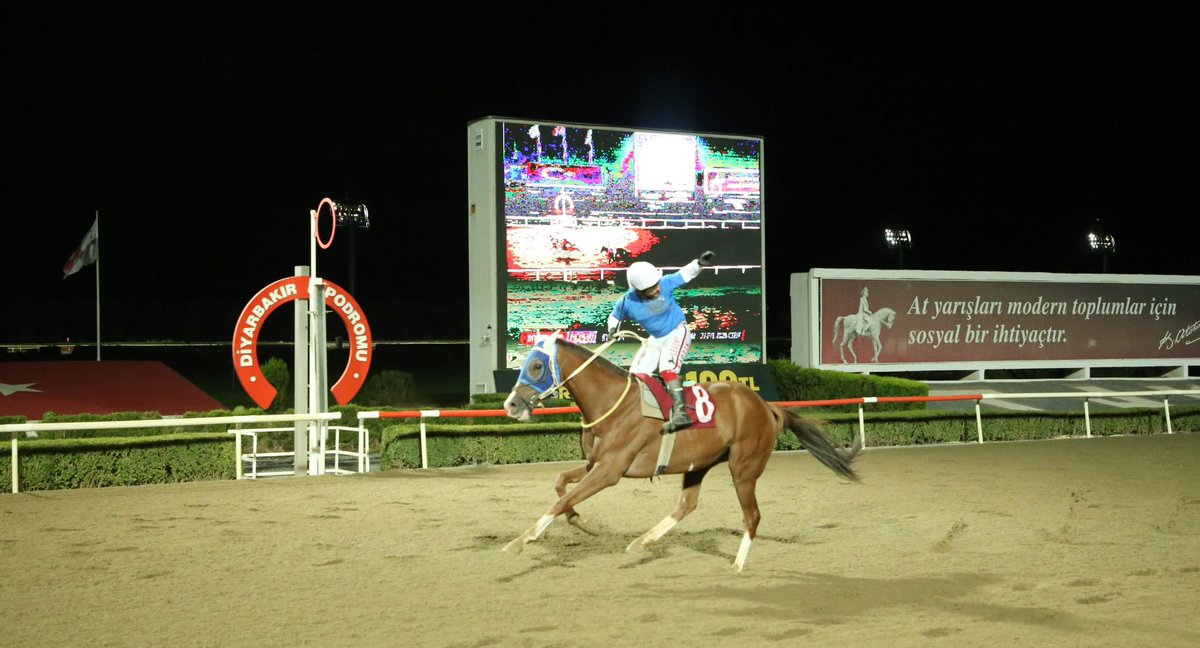 🏆 15. Diyarbakır Karpuz Festivali Koşusu

TJK Diyarbakır Hipodromu’nda düzenlenen festival koşusunu 8 numaralı “Sevinçli” isimli safkan, aprantisi Levent Taptik idaresinde kazandı. 🎉🐎

Kazanan atın sahibi Tahir Şimşek’e kupasını Çınar Kaymakamı Zikrullah Erdoğan takdim etti.