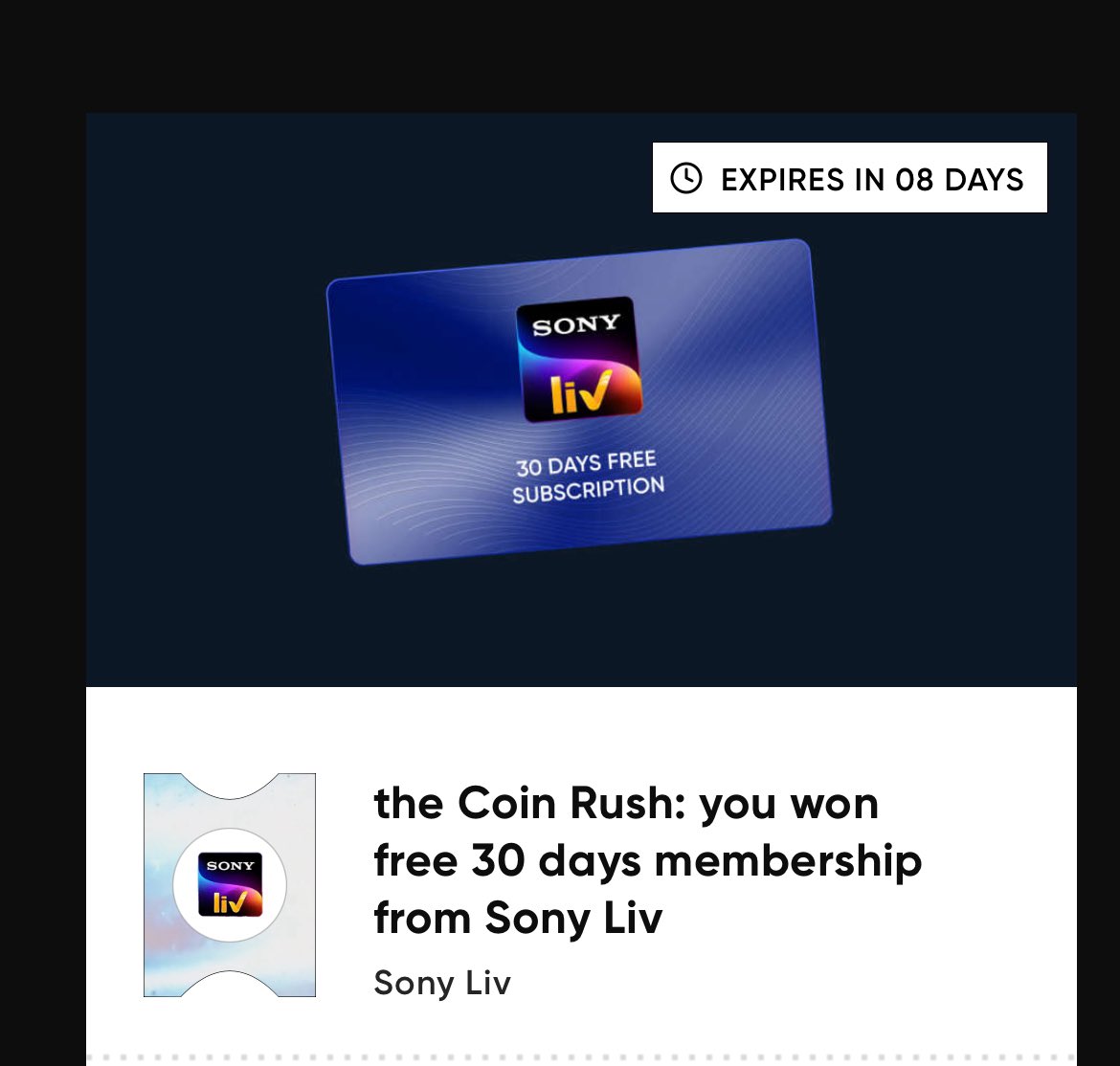 Bhushan_Tal_27's tweet image. Big thanks to CRED for the free 30-day Sony Liv subscription from the COIN RUSH SALE! 

Now I won’t miss a moment of the epic India vs Pakistan Asia Cup finals 🏏🔥 

Grab it before it’s gone!

#CRED #SonyLiv #AsiaCupFinals #IndiaVsPakistan #ccgeeks