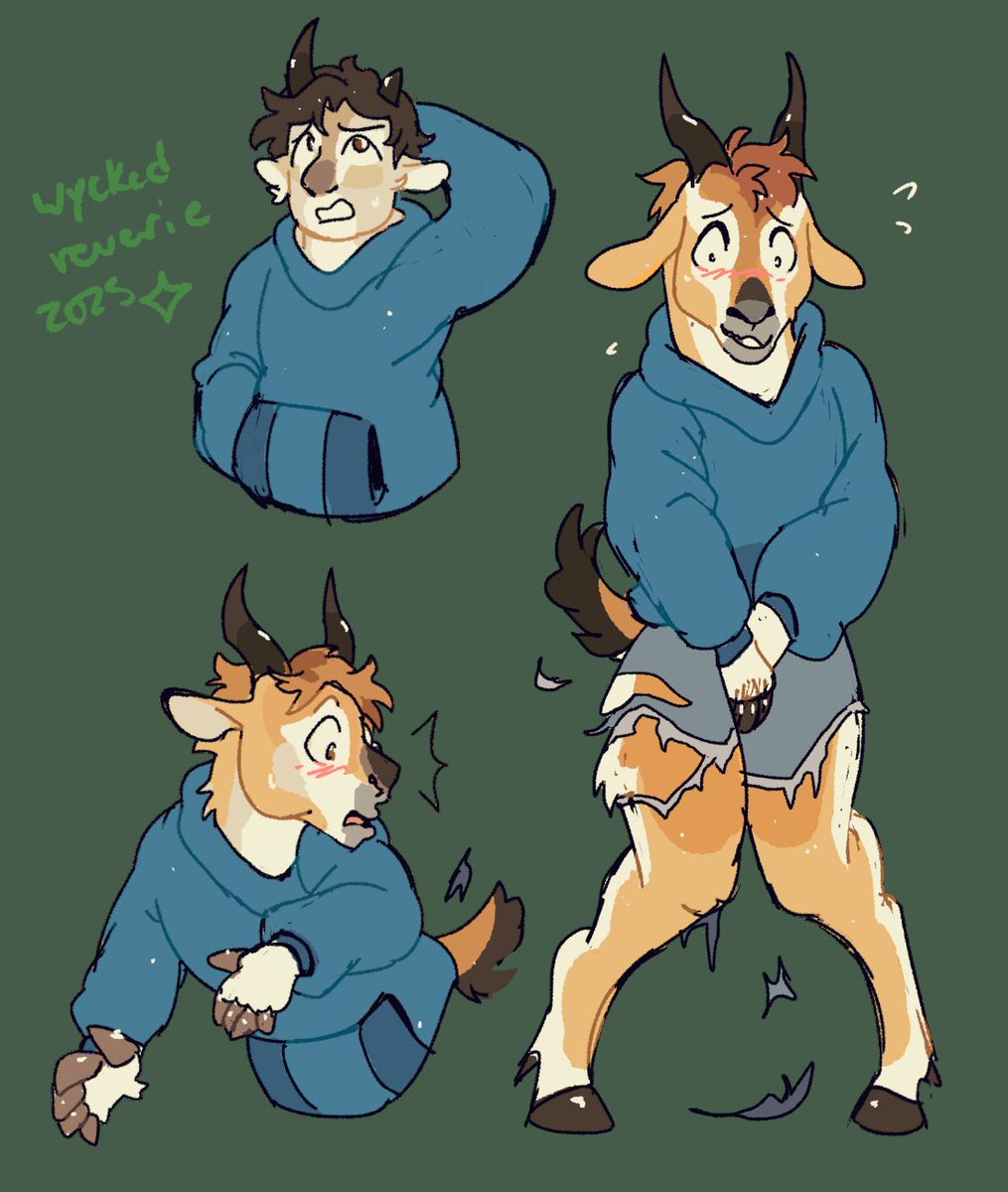 #transfur !
<a href="/indominousGlory/">GLORY BEYOND GLORY</a> has some new horns and hooves!🦌✨
Thanks for commissioning me!