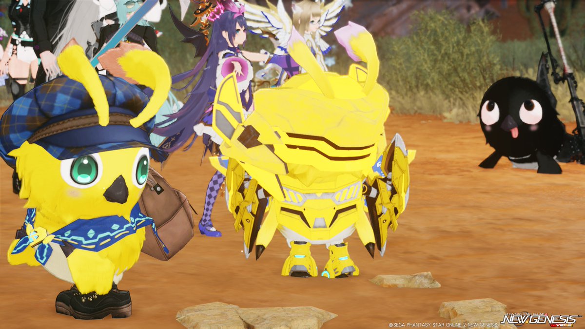 チムメンの美人でアヘッピなセレーネさん♪
ラピフレのフルアーマーぽむさんとSS♪🐥🐥🐥
 #PSO2NGS