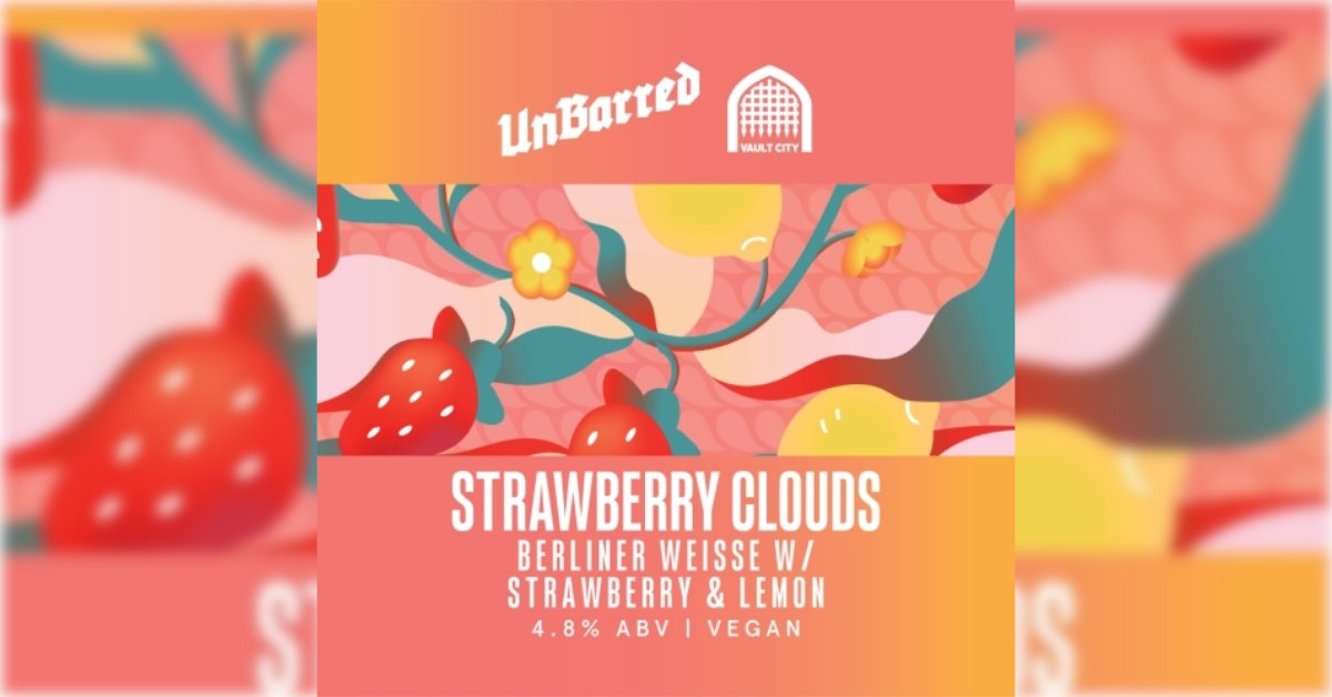 We're pouring Strawberry Clouds, a stunning new Berliner Weisse from <a href="/UnBarredBrewery/">UnBarred Brewery</a>  &amp; Vault City. It's bursting with fresh strawberry and lemon flavours.

tickets: tckty.camra.org.uk/e/401/27th-wor…

#CraftBeer #Collab #Unbarred #VaultCity #BeerFestival #WorthingBeerFest #SourBeer