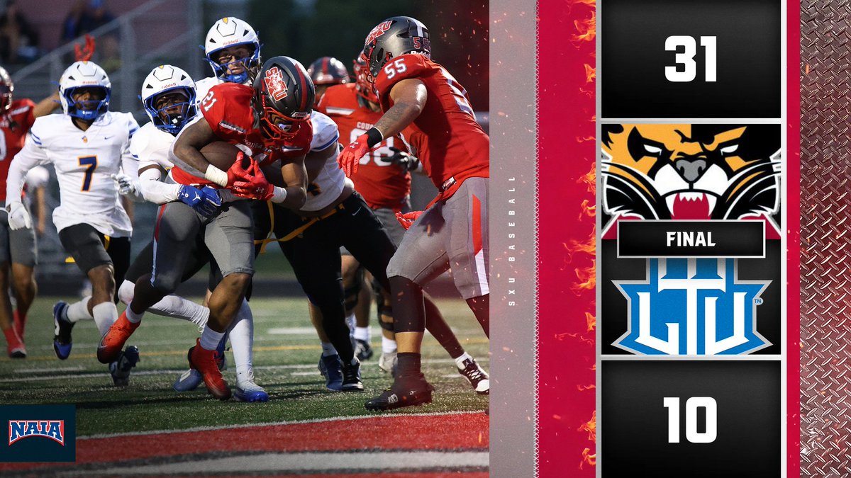 SXUAthletics's tweet photo. COUGARS WIN!!! Tyreese Lee ran for 1️⃣5️⃣5️⃣ yds w/ 2️⃣ TD's, Dominic D'Ambrosio threw for 1️⃣4️⃣2️⃣ yds &amp; a TD, Christian Casillas hit a 4️⃣2️⃣-yd FG &amp; Terry Elias Jr. had 1️⃣2️⃣ tackles, 2️⃣ TFL's &amp; a forced fumble in a 31-10 victory for @SXUFootball! #GoCougs🐾🏈 #WeAreSXU https://t.co/YtsV2G1gyU