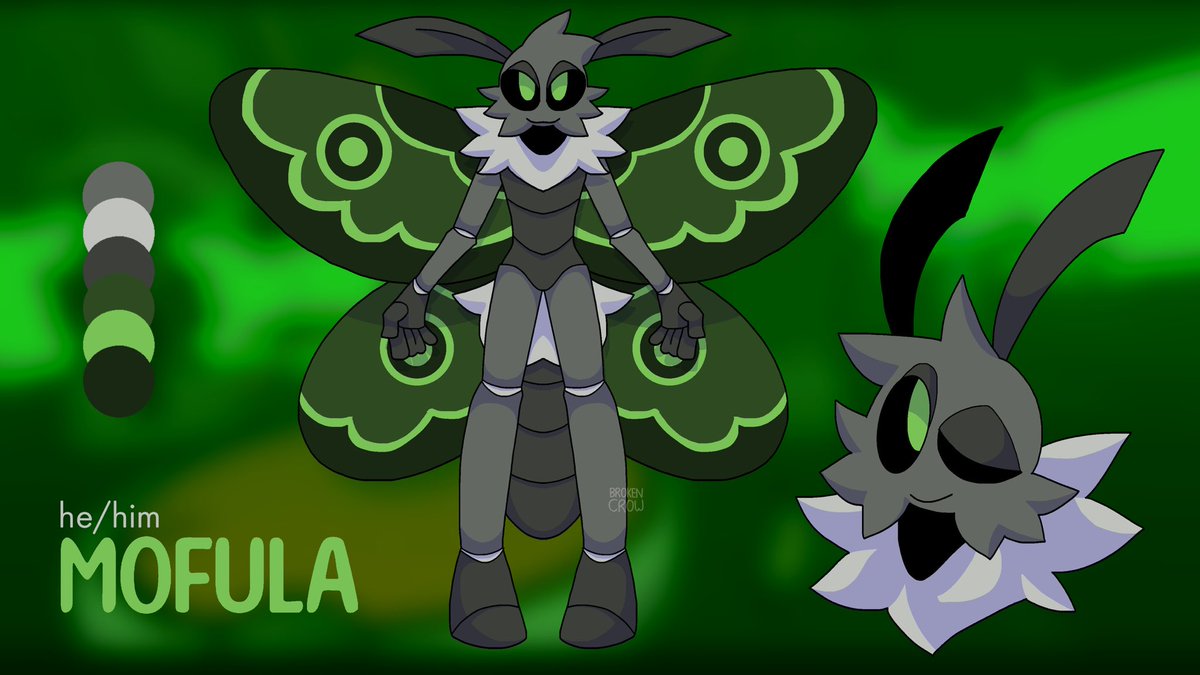 brokencroww's tweet image. Design c0mm for Chaos on Discord! #mothoc #bugtwt #brokencroww