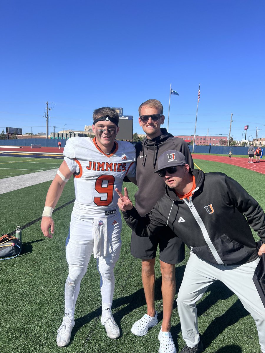 612 Quarterbacks (@612qs) on Twitter photo What a game! Great to see <a href="/cole_hentges/">Cole Hentges</a> in just his second career start lead <a href="/JimmieFootball/">Jamestown Football</a> University to their first Division II win. Awesome watching one of the first quarterbacks to trust 612Q’s succeed at the next level.
Best of luck the rest of the season!🙌
#612Qs🎯 // What a game! Great to see <a href="/cole_hentges/">Cole Hentges</a> in just his second career start lead <a href="/JimmieFootball/">Jamestown Football</a> University to their first Division II win. Awesome watching one of the first quarterbacks to trust 612Q’s succeed at the next level.
Best of luck the rest of the season!🙌
#612Qs🎯 //