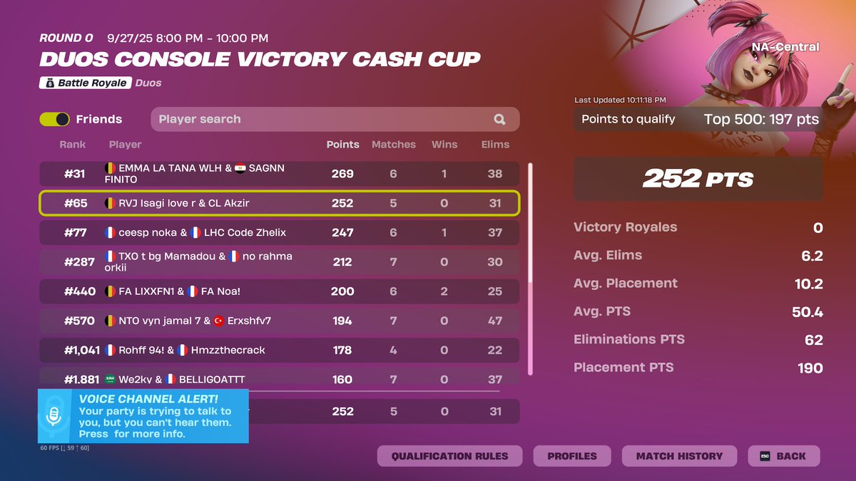 65Th Qual CCC Finals NA w/<a href="/Isagifnbr/">RG22 Isagi</a> 

<a href="/CloudEsportss/">Cloud Esports</a>