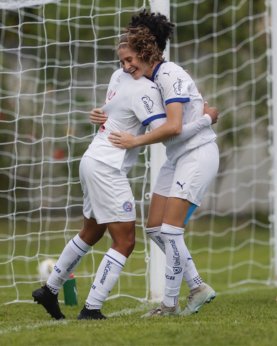 🙋🏽‍♀️ Agora vamos pra Copa Maria Bonita, em Pernambuco, com estreia domingo que vem, contra o CRB. Time encerrou a primeira fase do Campeonato Baiano com 100% de aproveitamento. #BBMP