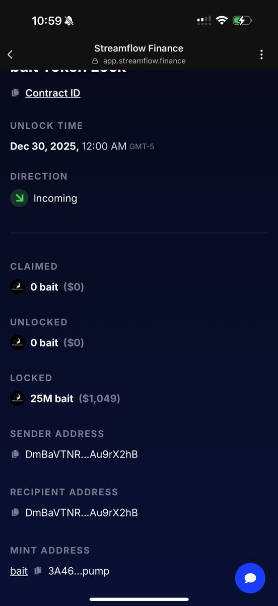 25 million $bait tokens locked!
Real creators doing real things on @pumpdotfun, here for longetivity not a quick pump!
Devs will be live later today and they are back to it.
