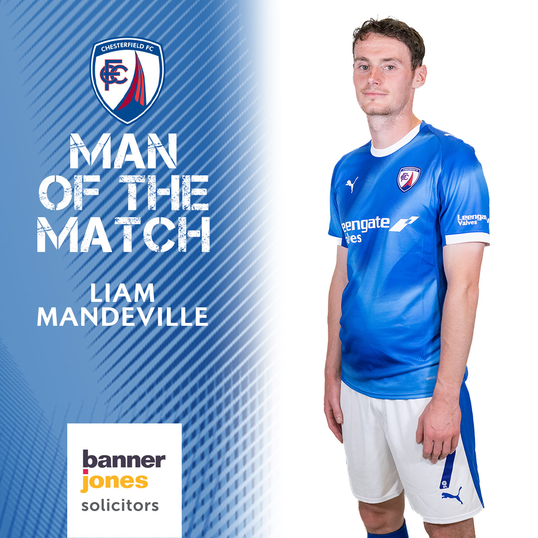 ChesterfieldFC's tweet image. 🏆 Congratulations to Liam Mandeville, who has won Fans&apos; Man of the Match for his performance against Newport County.

Back-to-back for Mandy 👏

Kindly sponsored by @bannerjones.

#Spireites