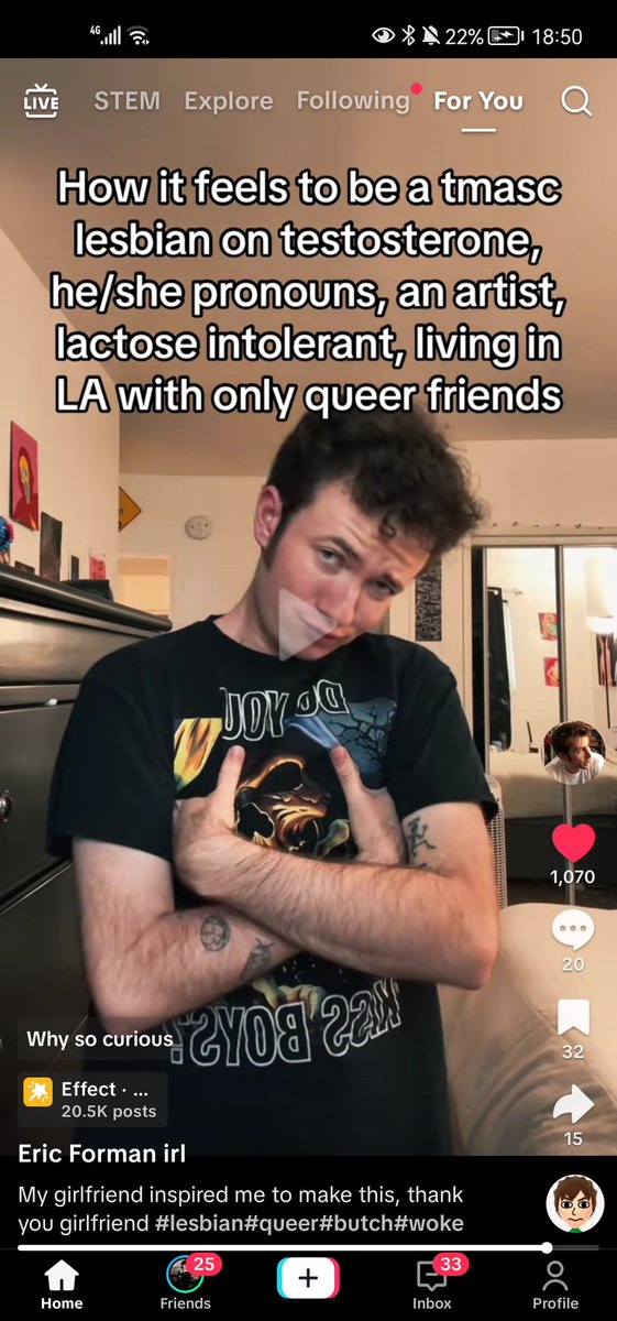 Yikes gonna have to unstan. Loved the whole tmasc butch on t thing didn't know he was lactose intolerant