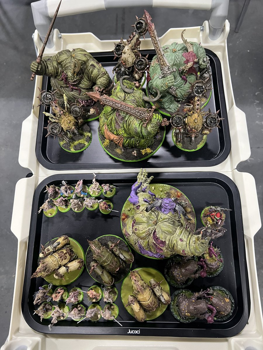 Round 4*
Mission F | Hidden Supplies | Hammer &amp; Anvil

Going into Death Guard with lots of Daemons… goodness that a lot of great unclean ones