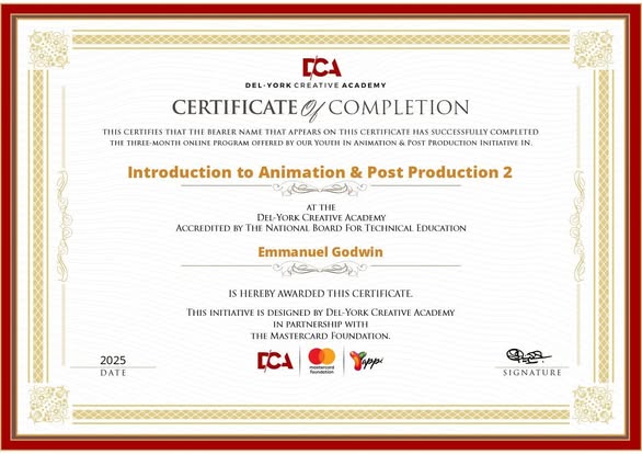 mogulgodwin's tweet image. LEARNING NEVER STOPS!
Got certified from another Animation Course.
#yappi #3danimations  #delyorkacademy