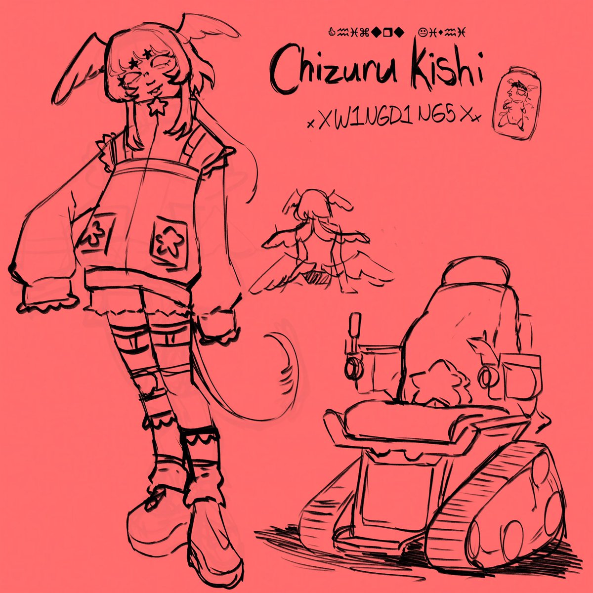 meet xXW1NGD1NG5Xx (they/she) new oc for a campaign