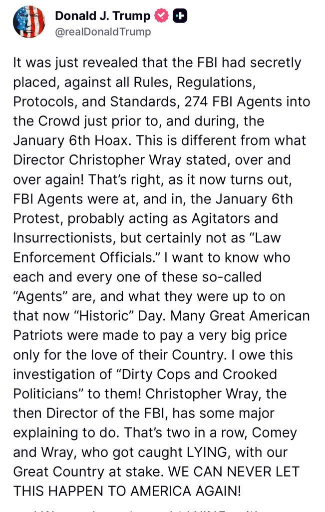 I really hope this moves things ahead! Trump on Truth